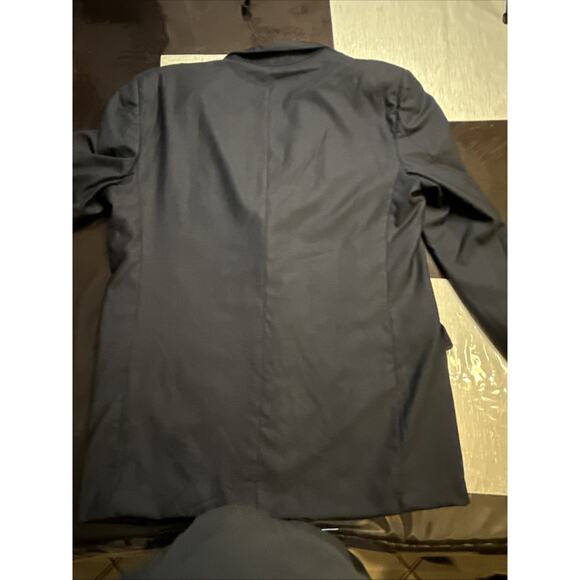 Ermenegildo Zegna 44R Blazer Sport Coat Black Pinstripe Wool Men 2 Button Italy - Picture 15 of 16